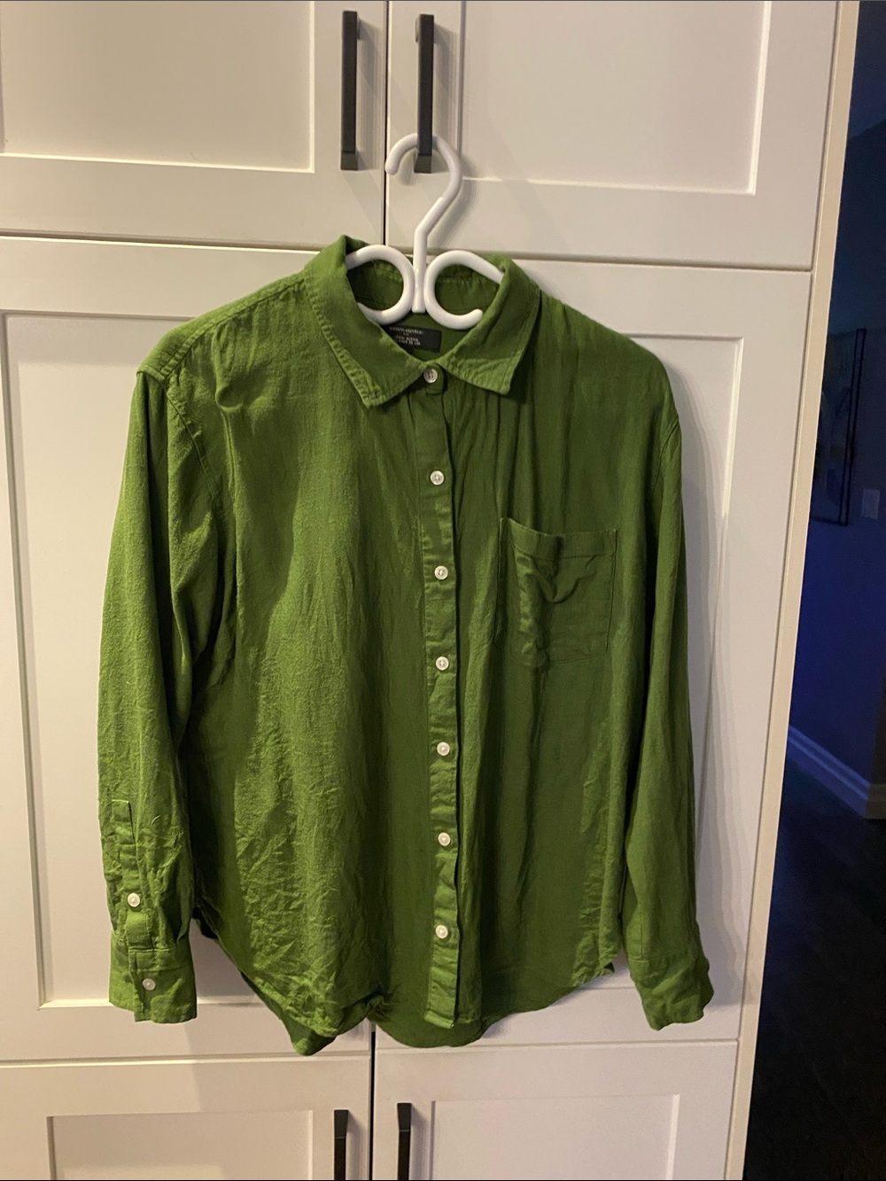 Banana Republic Olive Green Casual Button-Down Shirt